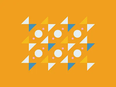 Shapes and Patterns #2 blue color exploration geometry illustrator orange pattern pink
