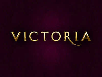 Victoria Logo 3d gold logo tv
