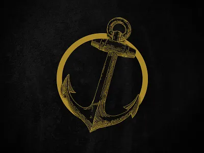 Gold Anchor anchor gold icon illustration ink logo pen