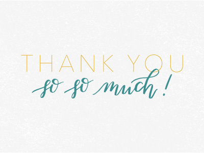 Thank You Card hand lettering illustration thank you card