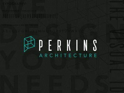 Perkins Architecture Identity architecture identyity logo typography