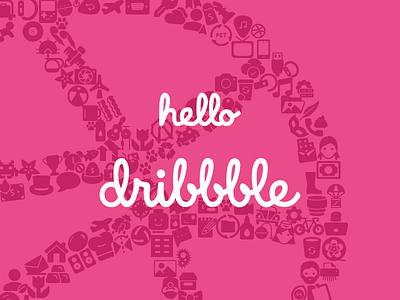 Hello Dribbble! first glyph icon icons pack set shot those thoseicons