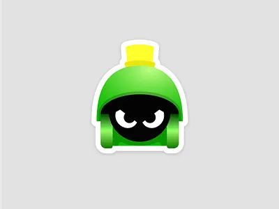 Marvin Sticker icon illustration marvinethemartian print sticker vector