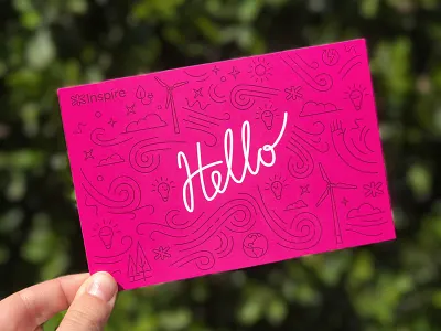 Hello! debuts design dribbble first shot hello illustration lettering postcard typography