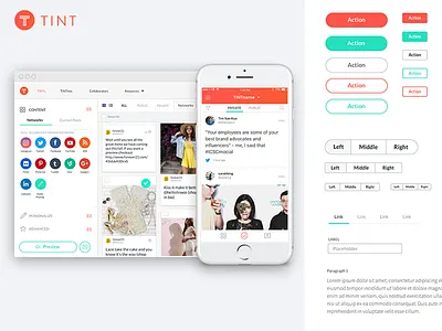 TINT Design Library branding button buttons component css design front end inputs library pattern