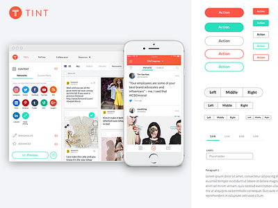 TINT Design Library branding button buttons component css design front end inputs library pattern