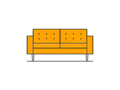 Living Room - WIP chill couch illustration living room lounge mid century modern relax wip