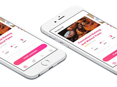 Cooking App cooking gradient mobile pink