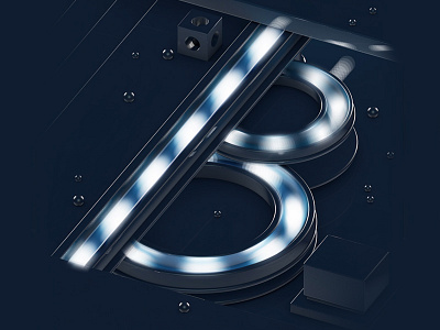 B 36days b 36daysoftype 3d aftereffects animation c4d cinema4d gif loop motiondesign motiongraphics