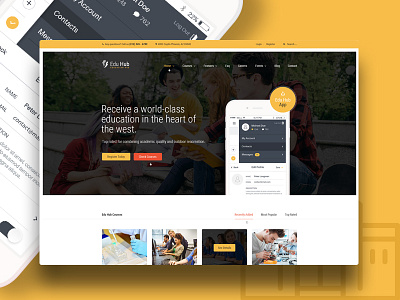 Edu Hub - University, College & Campus campus clean creative education learning life psd school student study