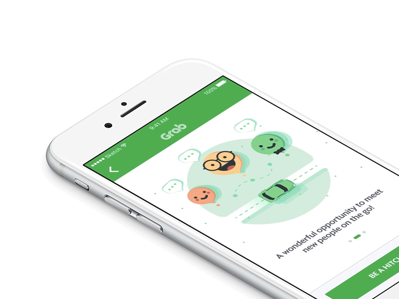 Onboarding transition grab illustration interaction onboarding pagination principle prototype taxi ux