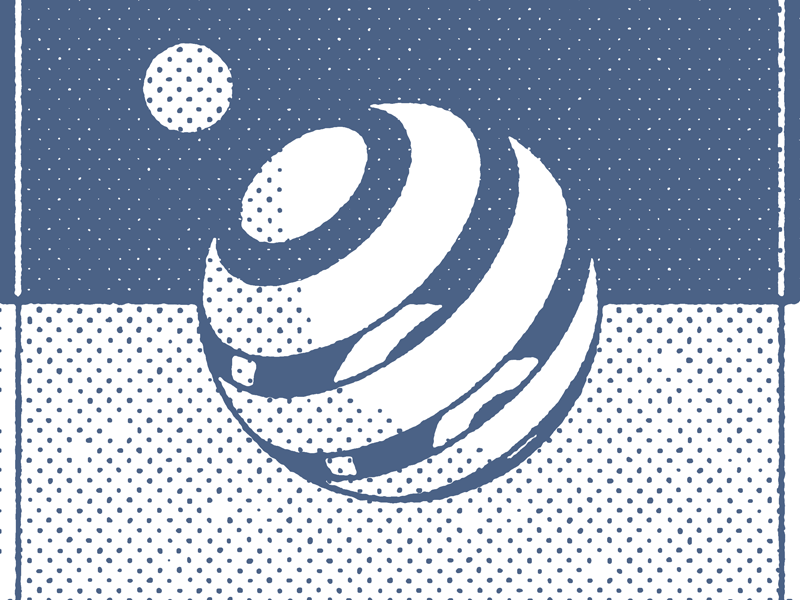 3D-ish Monoline Animation Practice 3d abstract animation blue flat gif illustration jittery monoline sphere texture