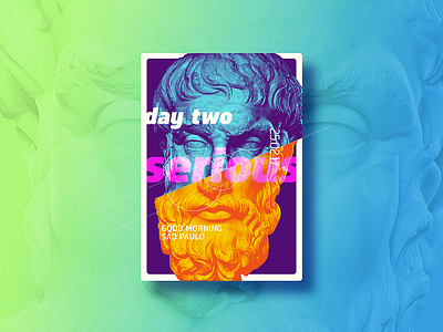 ☝ static eyes☝ #02 • Serious 2017 brazil colours design duotone freelance gradient portfolio poster sculpture type typography
