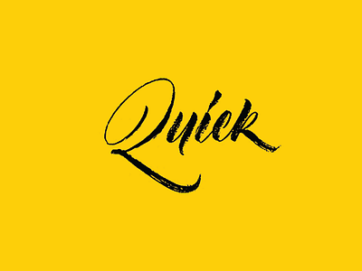 Q Word brushpen calligraphy lettering letters
