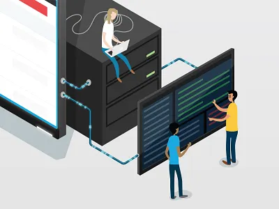 Illustration WIP illustration isometric