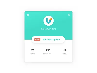 Edit subscriptions widget