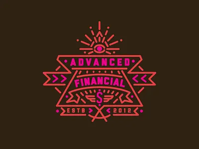 Advanced Financial Logo advanced annuit cœptis divine eye finance financial pyramid rays sunburst taxes the eye of providence wings