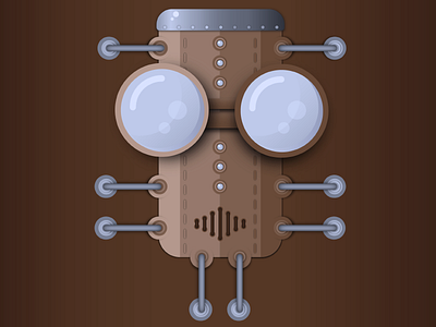 Stempunkish android googles robot steampunk