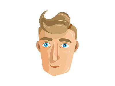 Hipster Logan designer face graphic hair illustration logan portrait self vector