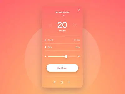 Meditation app app meditation mobile sunrise ui