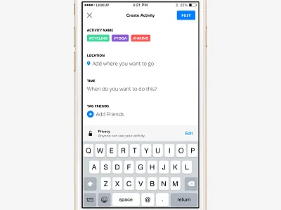 Create Activity Screen activity compose create ios iphone ui ux