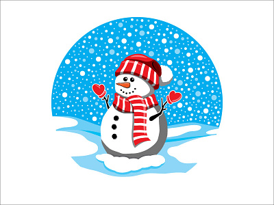 Snowman in globe (snow globe) snow snowman vector winter