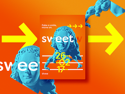☝ static eyes☝ #03 • Sweet 2017 brazil colours design duotone freelance gradient portfolio poster sculpture type typography