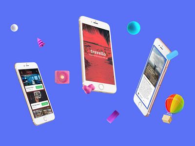 Travello Travel App UI Kit │designerbundle.com appdesign apple design design bundle design template ios ios app design mobile design travel app ui ui ui kit user interface ux