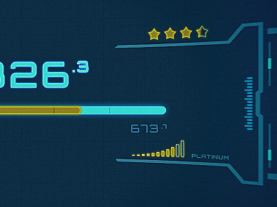 Interface arcade game glow hud screen ui