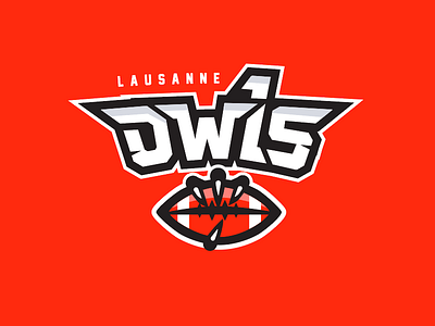 Lausanne Owls Football Logo football logo owls sport switzerland