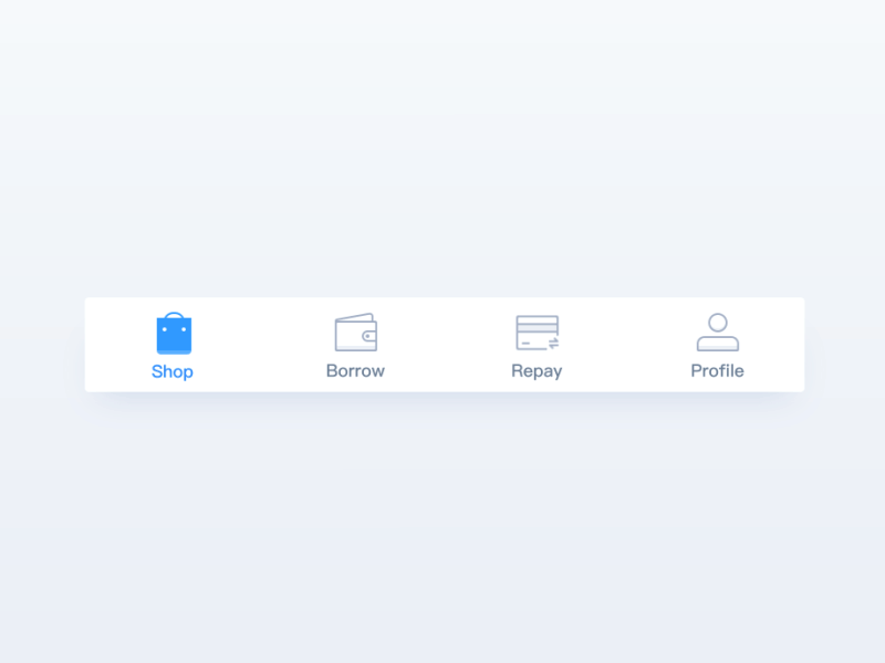 Tad Bar Icons animated borrow gifs profile repay shop tabbar