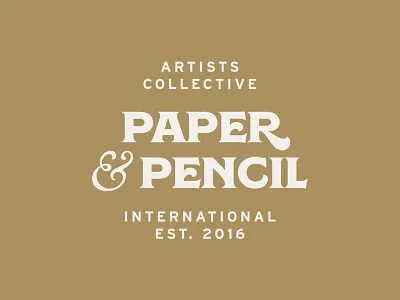 Paper & Pencil brand branding identity logo logo design vintage