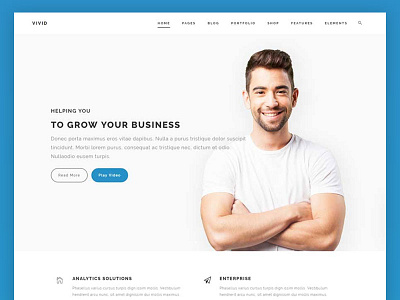 Business Solutions - Vivid Theme business theme creative agency creative portfolio fast loading landing page one page photography theme responsive retina seo shop woocommerce