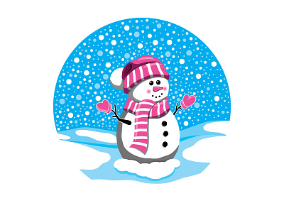 Snow Person in Snow Globe (snow globe) snow snowman vector winter