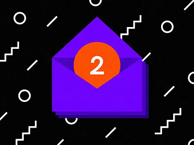 Two Dribbble Invitations dribbble envelope invitation minimal two