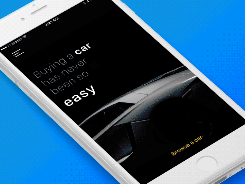 Auto Marketplace App app auto automobile car ios marketplace ui ux