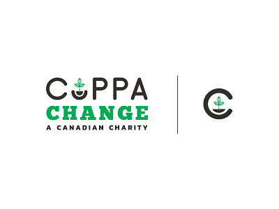 Cuppa change Revised 01 change charity cup design green logo plant process stage