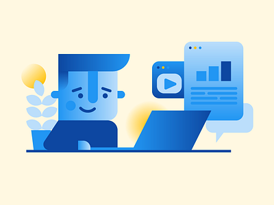 eLearning illustration chart doodle elearning flat freelance google graphic illustration learning material nice video