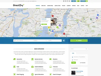 Directory+ WordPress Theme directory items listings maps multilingual portal theme wordpress