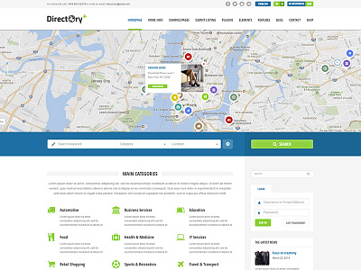 Directory+ WordPress Theme directory items listings maps multilingual portal theme wordpress