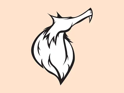 Wolf animal fox illustrator logo moon night vector wolf