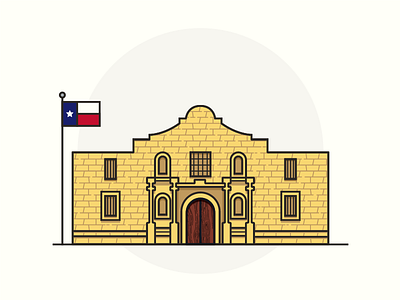 Alamo Illustration alamo art design graphic graphic design historical history illustration texas