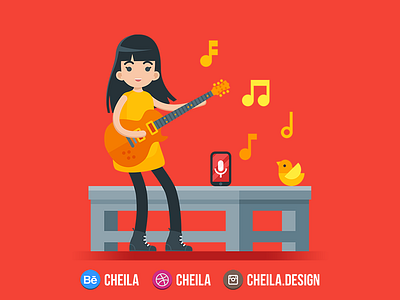 Sound Suite illustration android app design flat game illustration mobile music