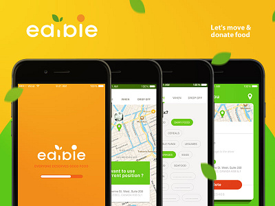 Edible app donate donations family food home iphone