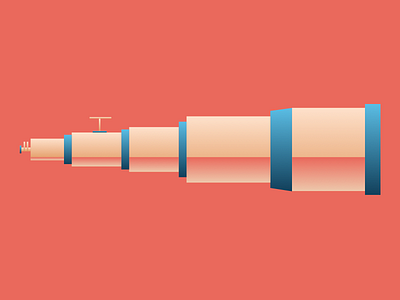 Gradient Exploration 1 - Telescope exploration gradient illustration modern telescope