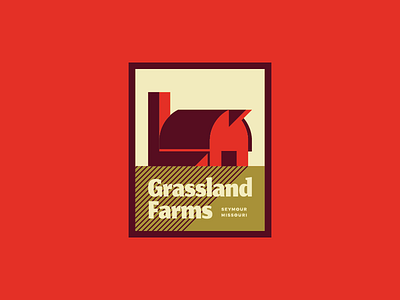 Grassland Farms barn brand farm grass identity logo