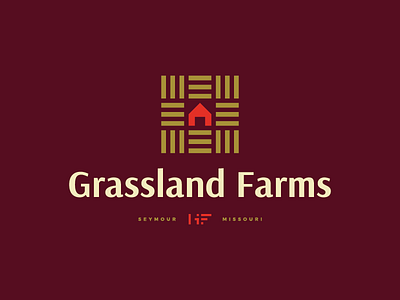 Grassland Farms barn brand farm grass identity logo