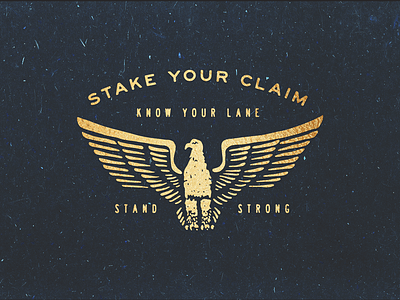 Stake Your Claim 1 branding eagle graphic design stake your claim typography