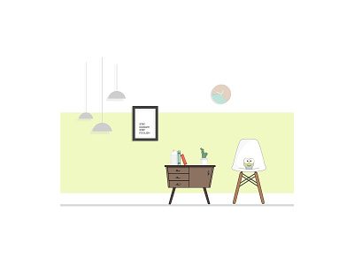 Home favourites favourite things home illustration illustrator keroppi mid century vector