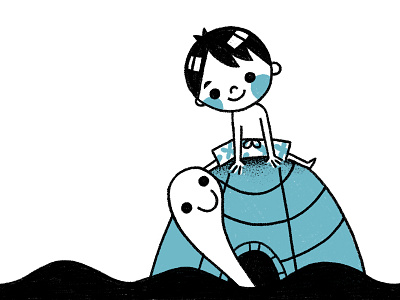 The Boy Who Talked with Animals - 03 book boy happy illustration photoshop tale turtle